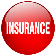 insurance red round gel isolated push button