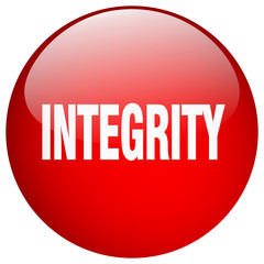integrity red round gel isolated push button