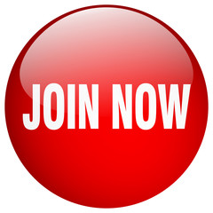 join now red round gel isolated push button