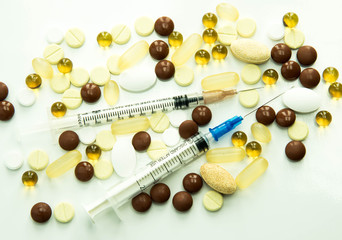 lot of colorful medication and pills