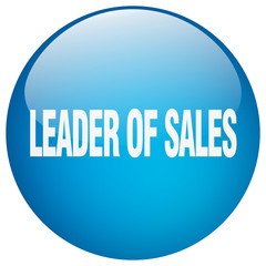 leader of sales blue round gel isolated push button