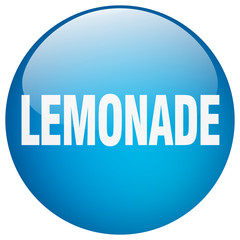 lemonade blue round gel isolated push button