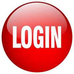 login red round gel isolated push button