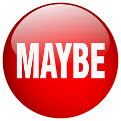 maybe red round gel isolated push button