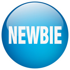 newbie blue round gel isolated push button