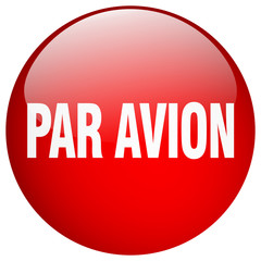 par avion red round gel isolated push button