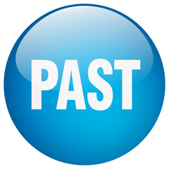 past blue round gel isolated push button