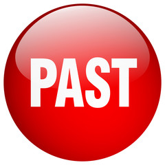 past red round gel isolated push button