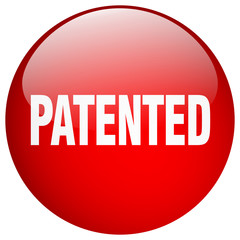 patented red round gel isolated push button