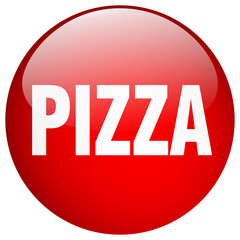 pizza red round gel isolated push button
