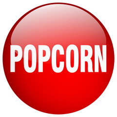 popcorn red round gel isolated push button