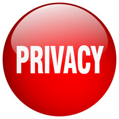 privacy red round gel isolated push button