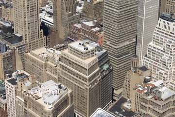 Tuinposter New York New York City Manhattan skyline aerial view