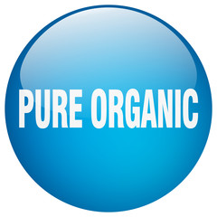 pure organic blue round gel isolated push button