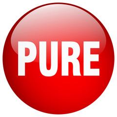 pure red round gel isolated push button