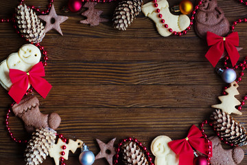 background Christmas cookies