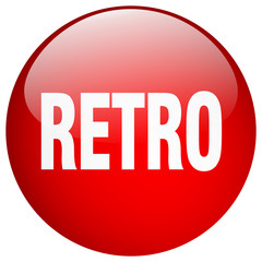 retro red round gel isolated push button