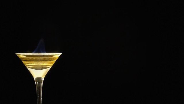 Burning drink detail