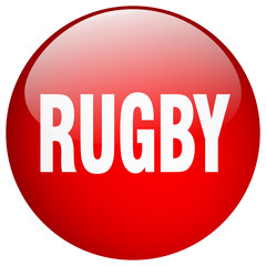 rugby red round gel isolated push button
