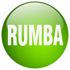 rumba green round gel isolated push button