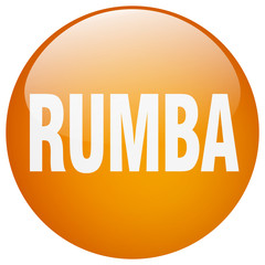 rumba orange round gel isolated push button