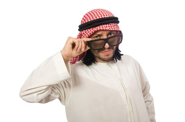 Arab businessman isolated on white