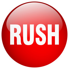 rush red round gel isolated push button