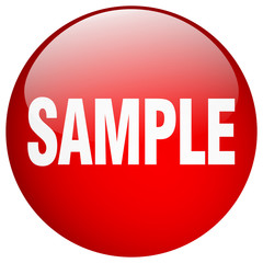 sample red round gel isolated push button