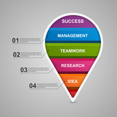 Modern infographics options banner. Vector illustration.