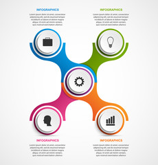 Abstract business options infographics template.