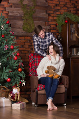 Christmas, young couple