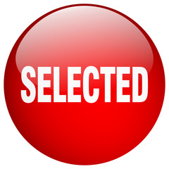 selected red round gel isolated push button