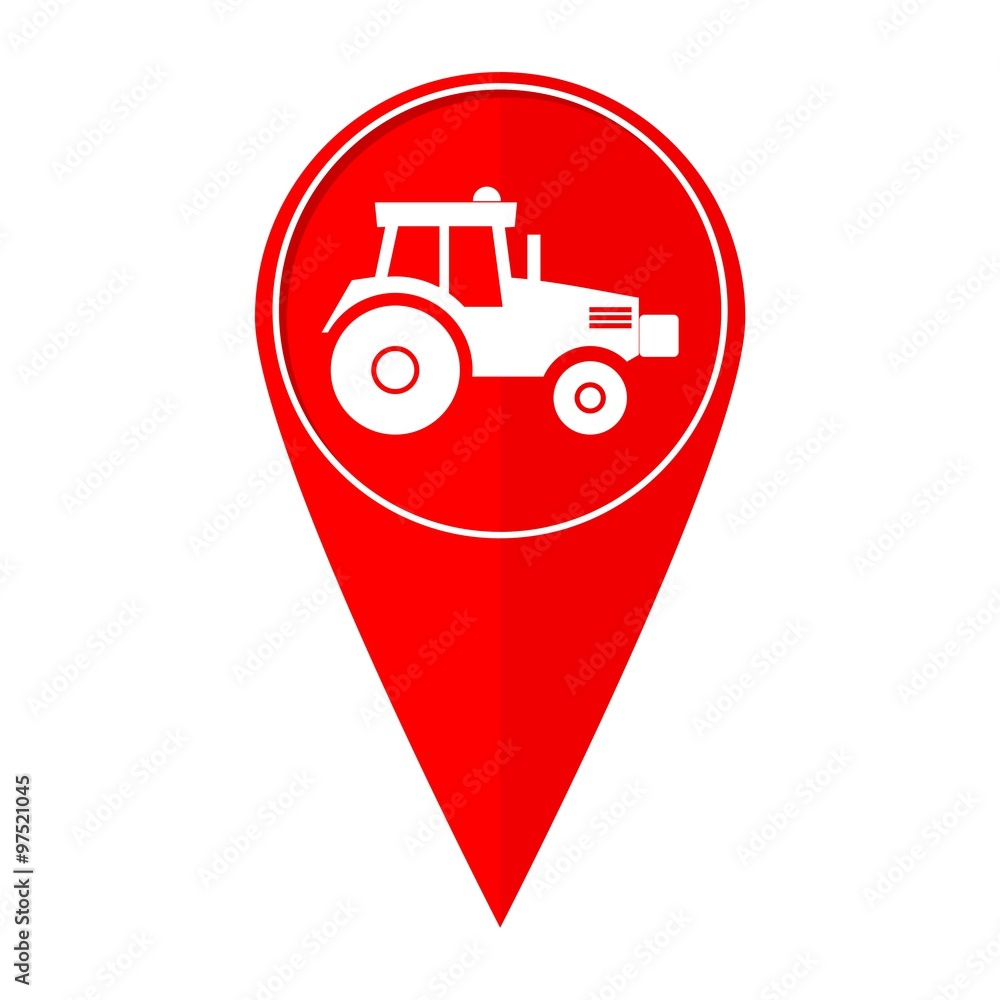 Poster map pointer tractor