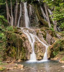 Small waterfall in forest