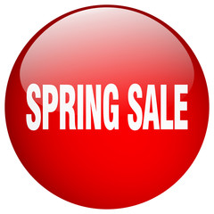 spring sale red round gel isolated push button