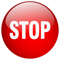 stop red round gel isolated push button
