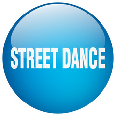 street dance blue round gel isolated push button