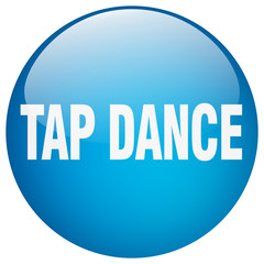 tap dance blue round gel isolated push button