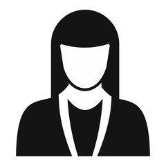 New girl avatar simple icon