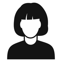 Woman avatar simple icon