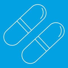 Pills thin line icon