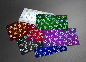Fototapeta na wymiar Snowflakes pattern of card design