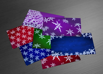Snowflakes style of card design