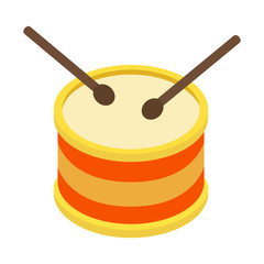 Drum isometric 3d icon