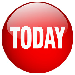 today red round gel isolated push button