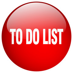 to do list red round gel isolated push button