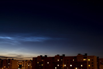 Silvery clouds (Noctilucent Clouds)