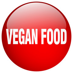 vegan food red round gel isolated push button