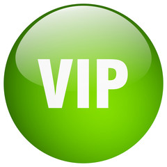 vip green round gel isolated push button