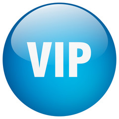 vip blue round gel isolated push button